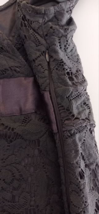 Vestido midi encaje fiesta Mango T.M