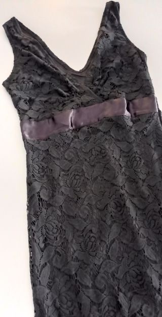 Vestido midi encaje fiesta Mango T.M