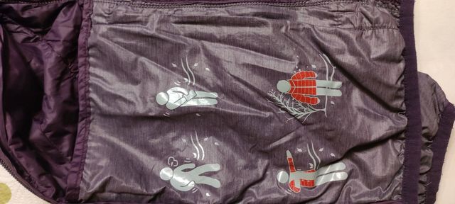 Piumino leggero donna viola taglia S