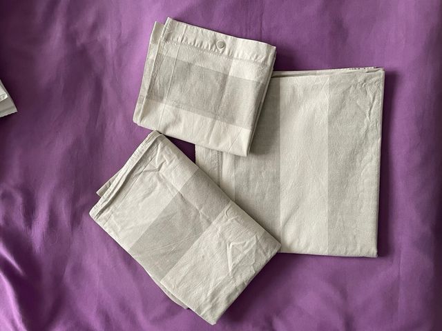 Completo letto singolo cotone a righe