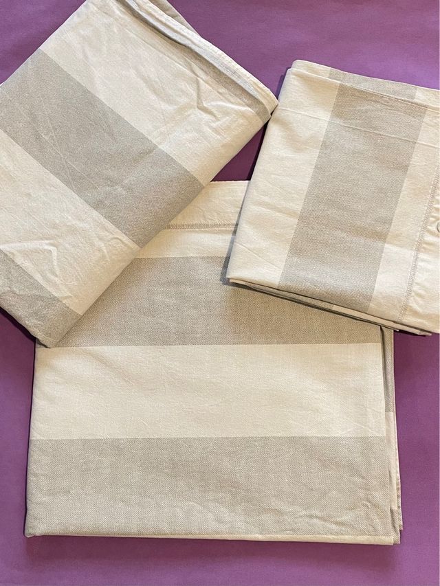 Completo letto singolo cotone a righe