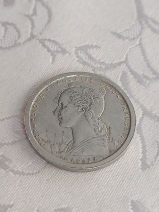 África Ecuatorial francesa 1 franco 1948