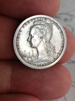 África Ecuatorial francesa 1 franco 1948