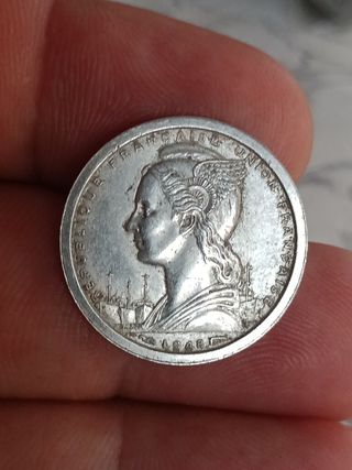 África Ecuatorial francesa 1 franco 1948
