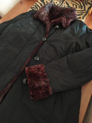 ABRIGO REVERSIBLE DE PIEL 