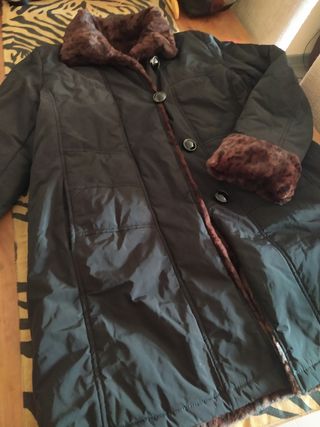 ABRIGO REVERSIBLE DE PIEL 
