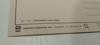 POSTAL VINTAGE CARTAGENA