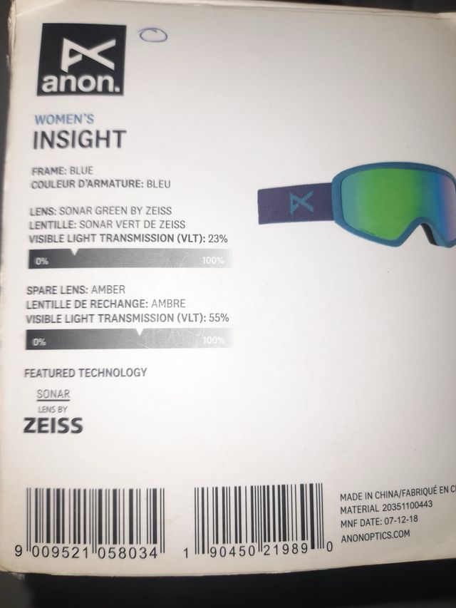 Gafas ANON esqui snow ventisca