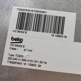 Placa Vitrocerámica Beko