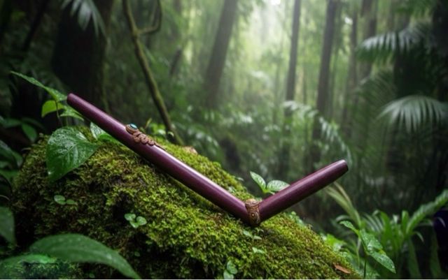 Tepi soplador rapé madera palo violeta