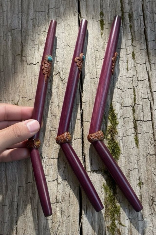 Tepi soplador rapé madera palo violeta
