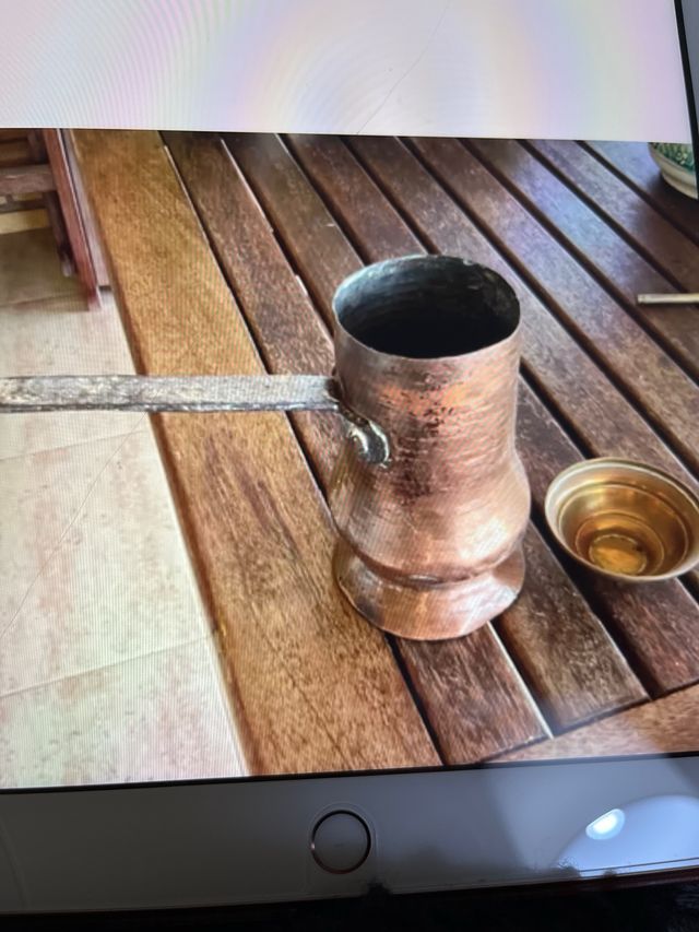 Cafetera latòn antigua