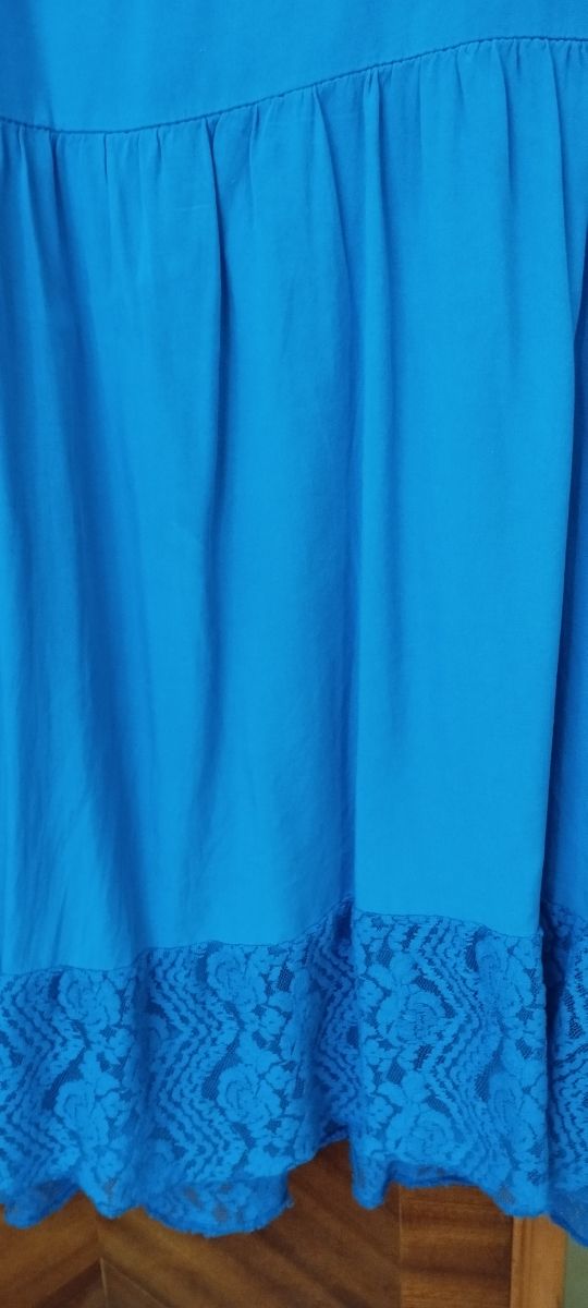 BLUSA MANGA CORTA AZUL. NUEVA. 4XL