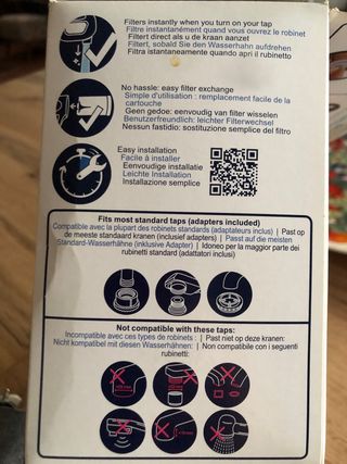 Filtro rubinetto per acqua