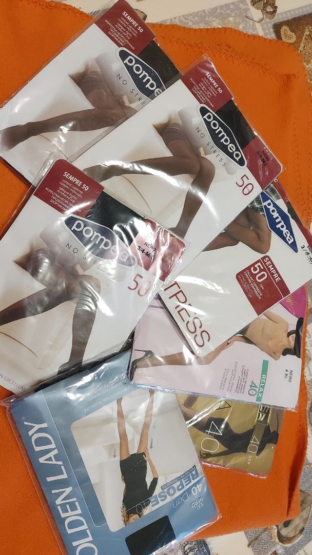 7 confezioni collant nuove 50 den