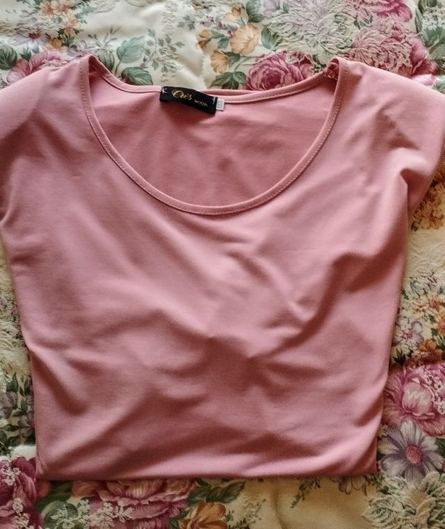 CAMISETA MANGA CORTA ROSA PALO. XXXL.