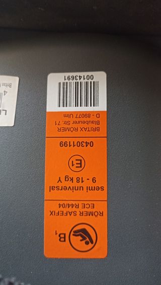 Silla romer safefix plus