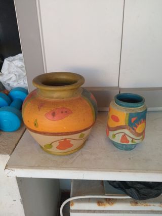 Jarrones de barro de colección