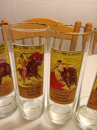 5 vasos de toreros (años60)