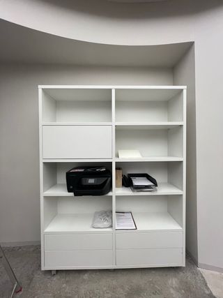 Estanteria lacado blanco mate de 12 huecos