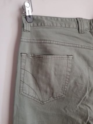Pantalone in tessuto grigio- verde taglia 52 Sergi
