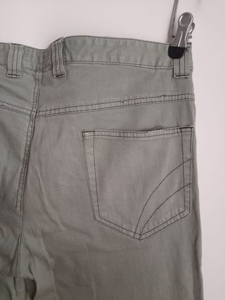 Pantalone in tessuto grigio- verde taglia 52 Sergi