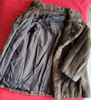 📢 👀 ¡LIQUIDACION ! ABRIGO MUJER PIEL SINTETICA