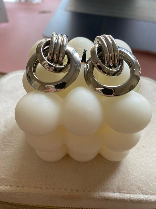 Aros vintage plateados