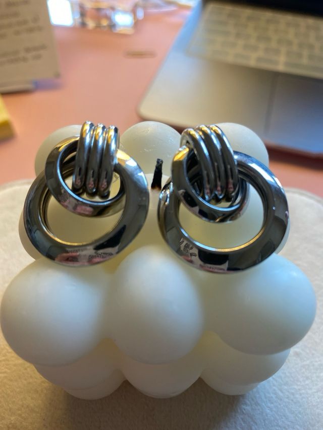 Aros vintage plateados