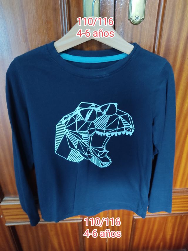Lote 2  camisetas manga larga 4-6 años