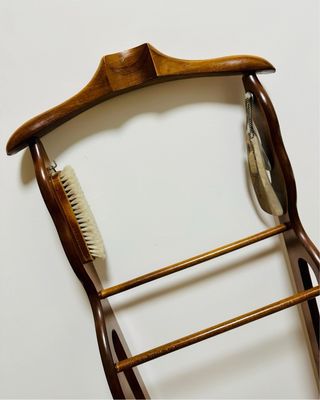 Galán de noche perchero vintage madera Caoba