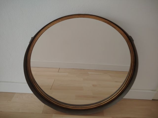 Espejo circular estilo industrial