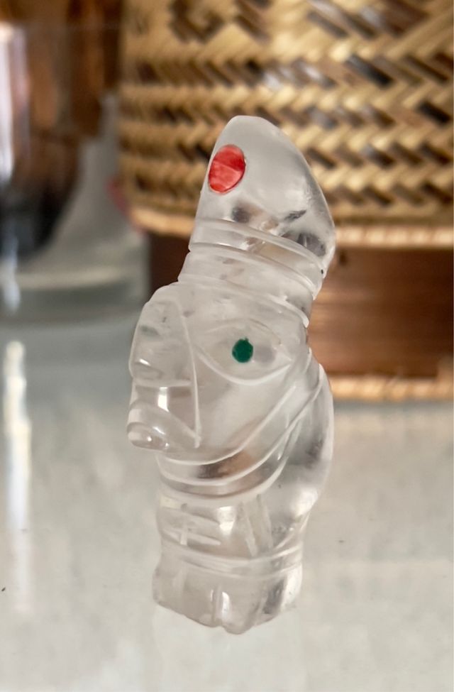 Colgante cuarzo ídolo precolombino