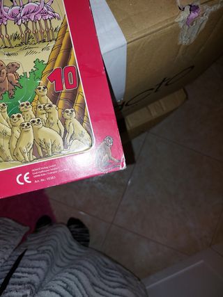 2 Puzzles 10 piezas bebe animales
