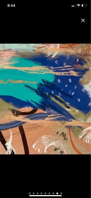 pintura original abstracta sobre lienzo 50x70