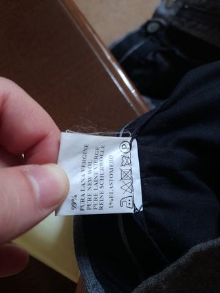 Pantalone da giacca grigio chiaro 50 in lana vergi