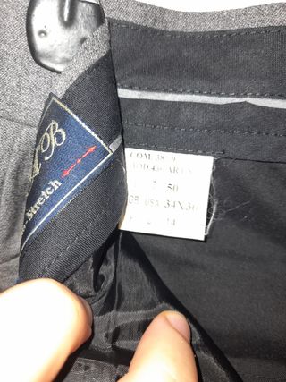 Pantalone da giacca grigio chiaro 50 in lana vergi