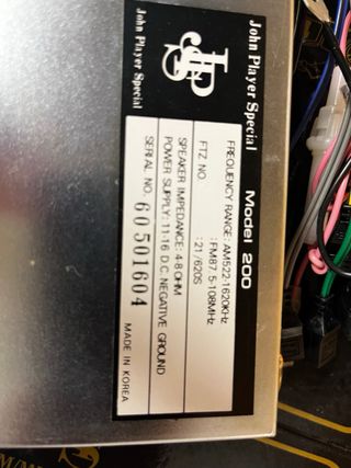 Radio casette coche NUEVO John player silverstone