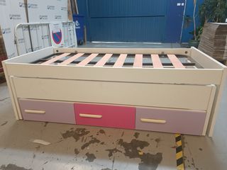 Cama junvenil doble con cajones