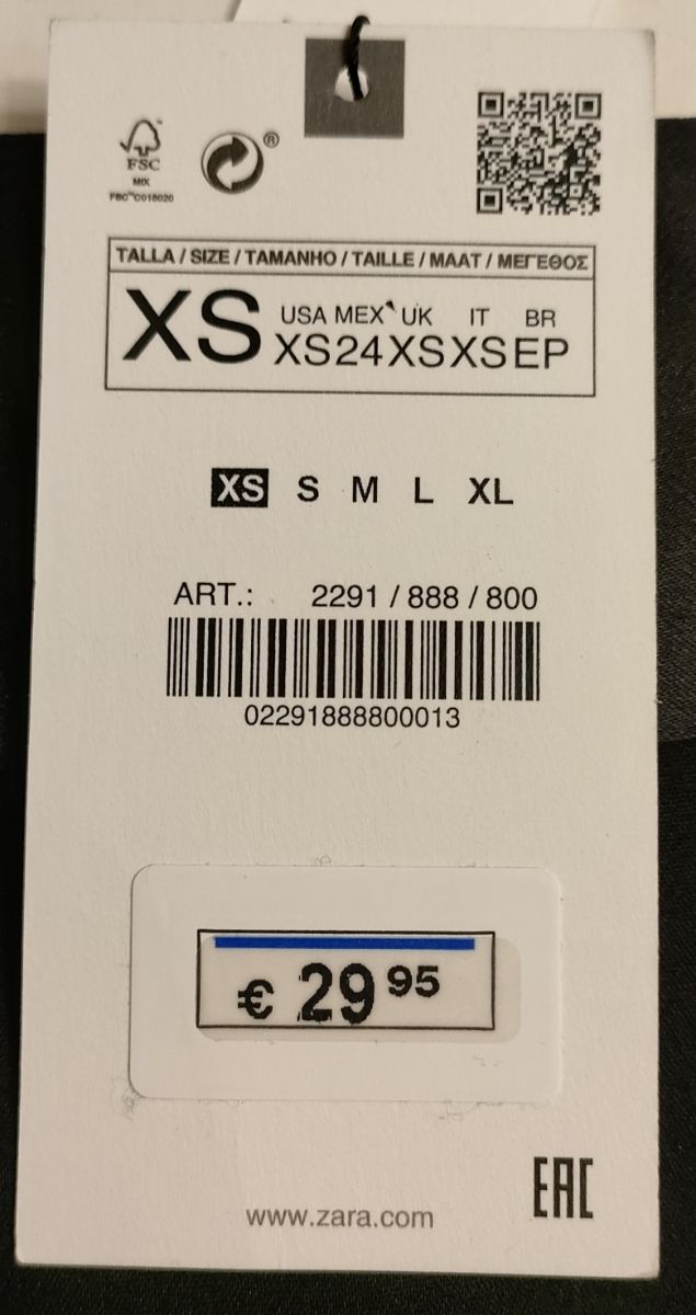 Pantagonna corta nera XS nuova