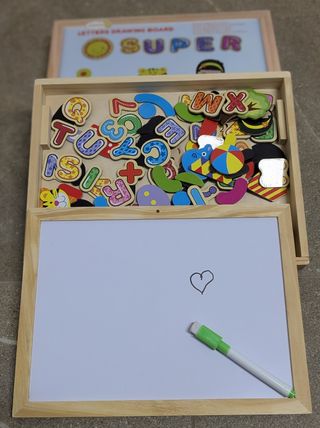 Tablero de formas, letras y números