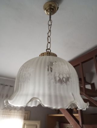 Lampara antigua de cristal