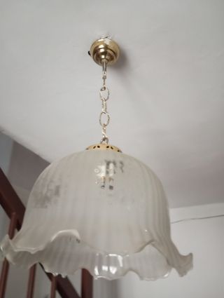 Lampara antigua de cristal