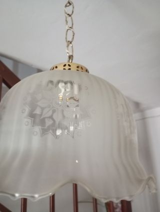 Lampara antigua de cristal