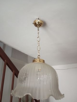 Lampara antigua de cristal