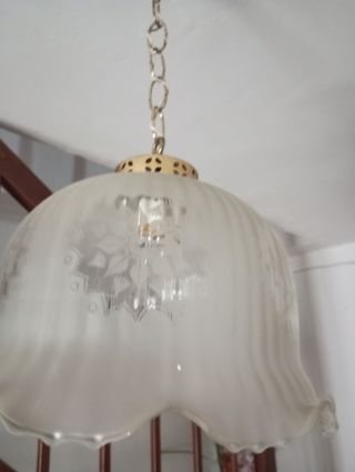 Lampara antigua de cristal