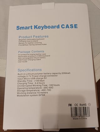 Teclado y funda para tablet 10.1 pulgada