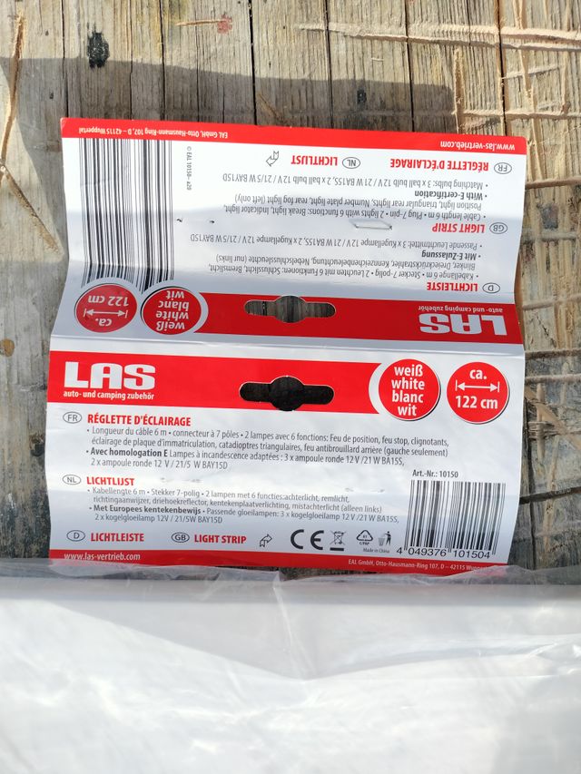 Barra luminosa removibile per rimorchi LAS10150