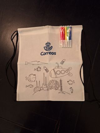 Mochila infantil coloreable
