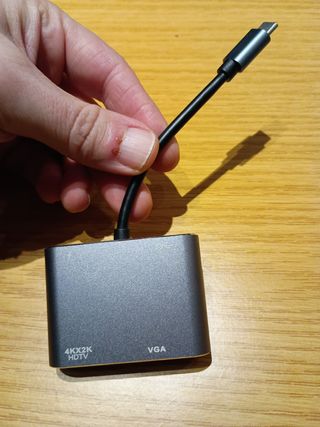 Adaptador usbc a HDMI, VGA y usb